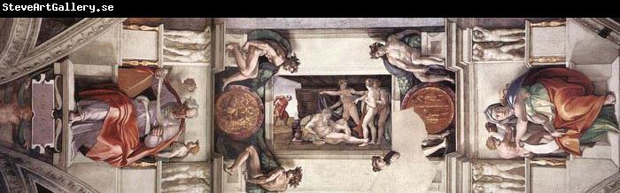 Michelangelo Buonarroti The first bay of the ceiling